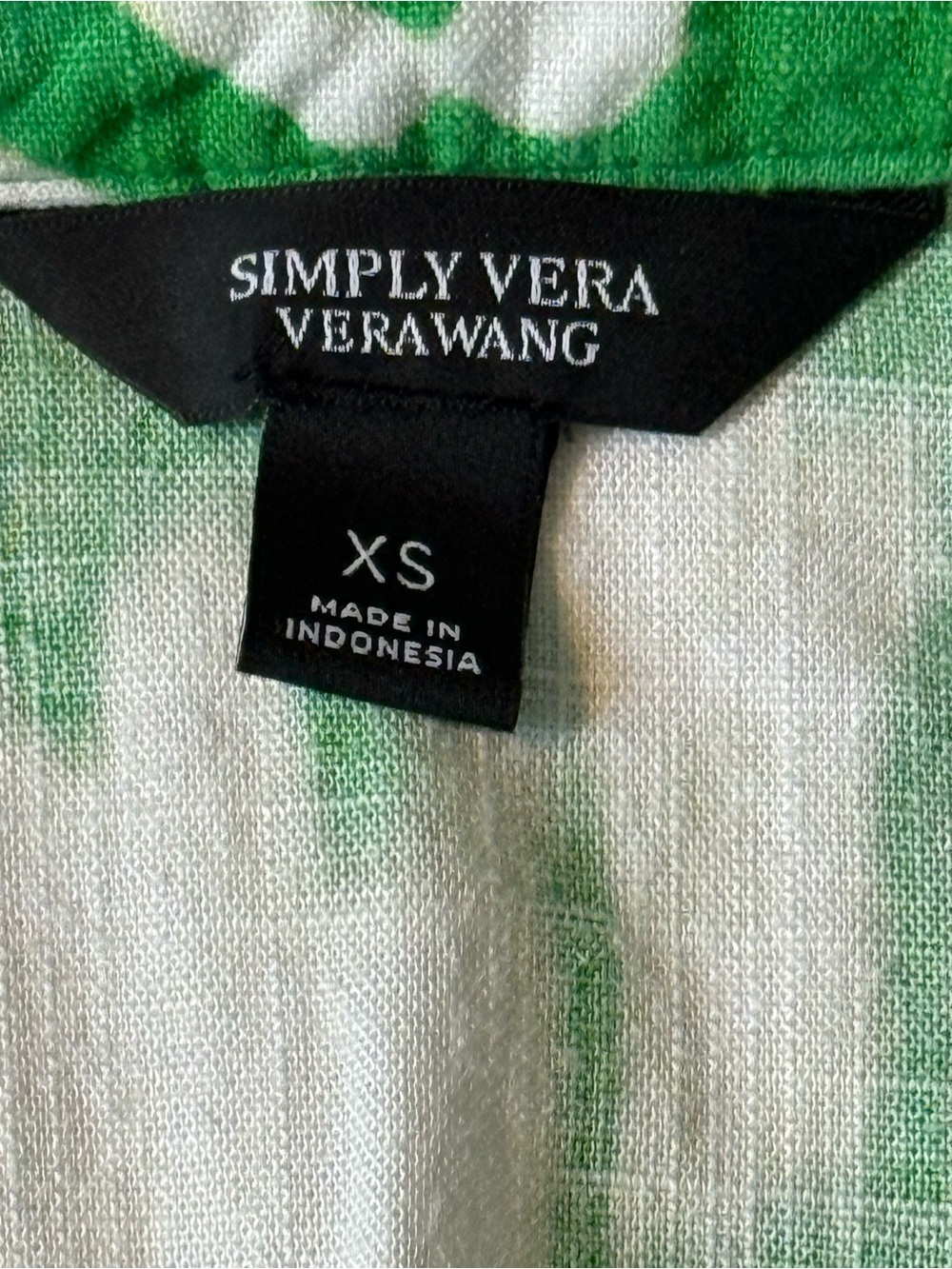 Simply Vera Vera Wang White and Green Floral Dress - Picture 5 of 8
